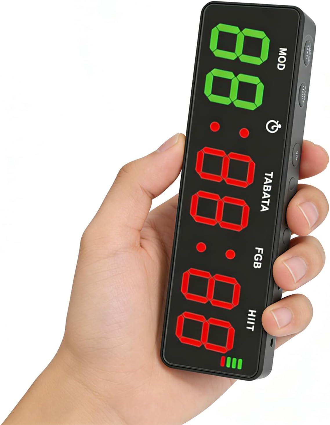 Gym Timer Clock, Magnetic Rechargeable Interval Timer with Stopwatch, Portable Workout for Home Gym, Boxing, Fitness Training