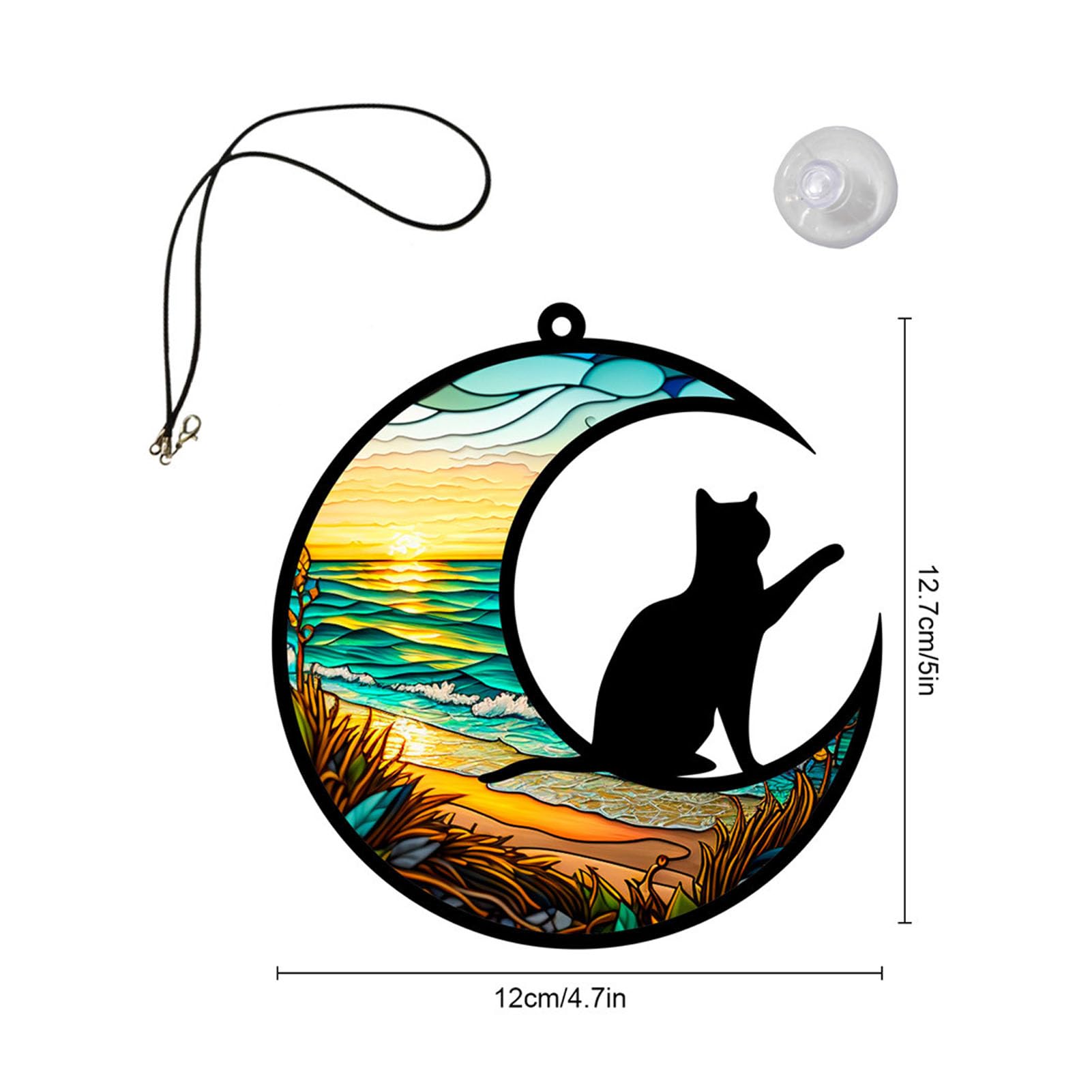 Cat, Acrylic Cat Memorial Window Hanging Ornament Gift Decoration for Loss of Cat (TYU402)