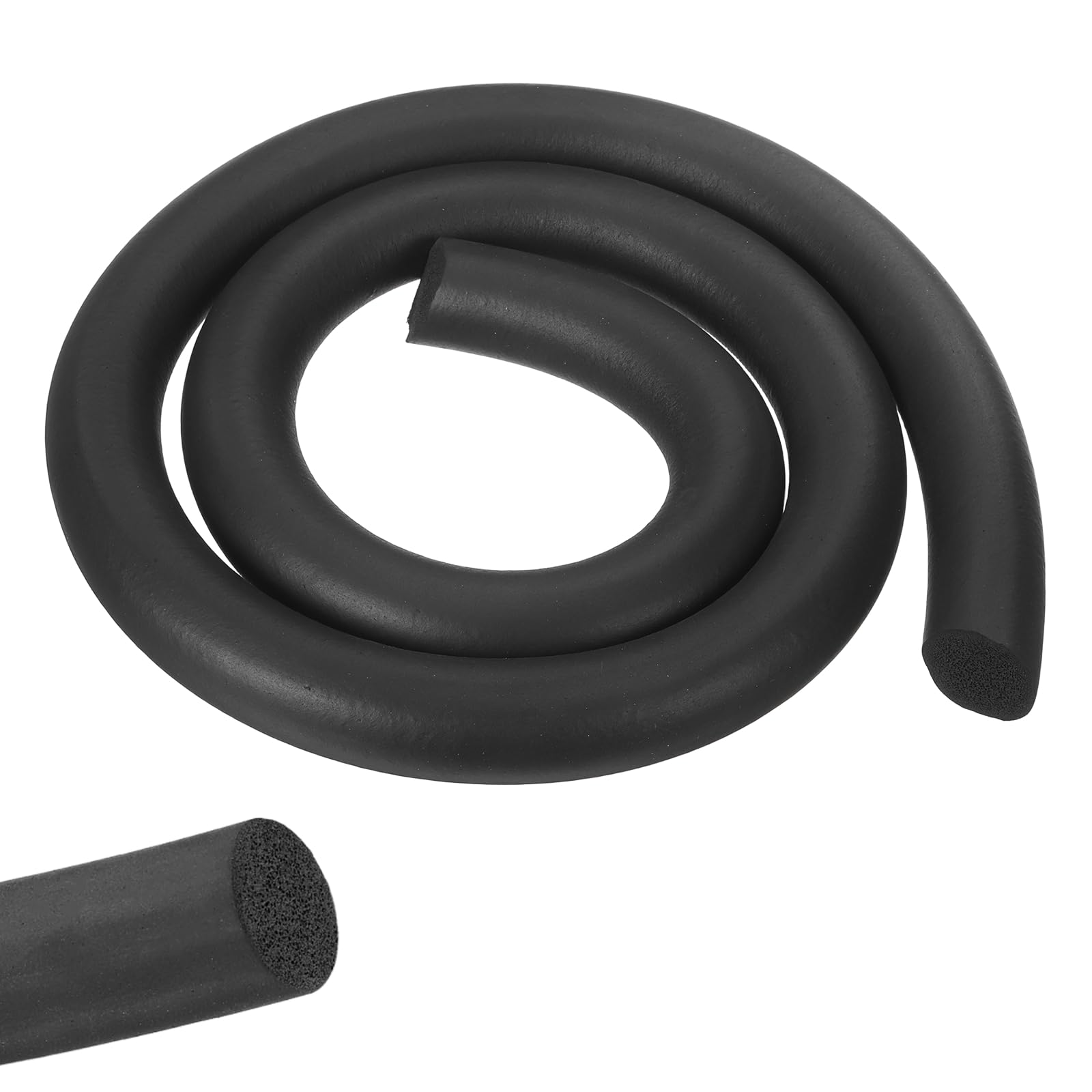 sourcing map Foam Backer Rod for Gaps and Joints, 25mm x 1m EPDM Rubber Foam Caulk Saver Weather Stripping Seal for Concrete Joints, Wall Cracks, Driveway and Joint Fillers, Black
