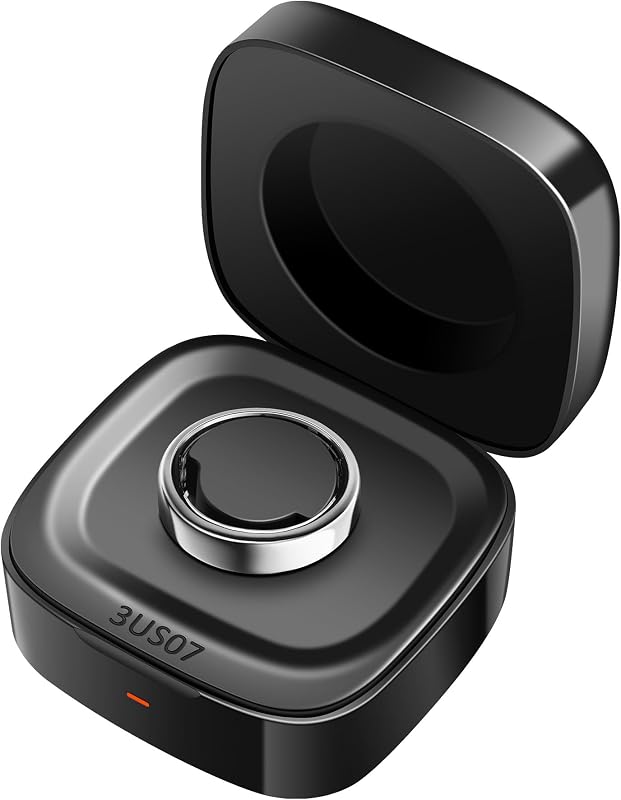 Smart Rings Charger Case Only Compatible with Oura Ring Gen 3 Heritage/Horizon - Rings Charging Box with Indicator Light - Portable for Ring Storage, Travel, Prevent Scratches (Size 7)