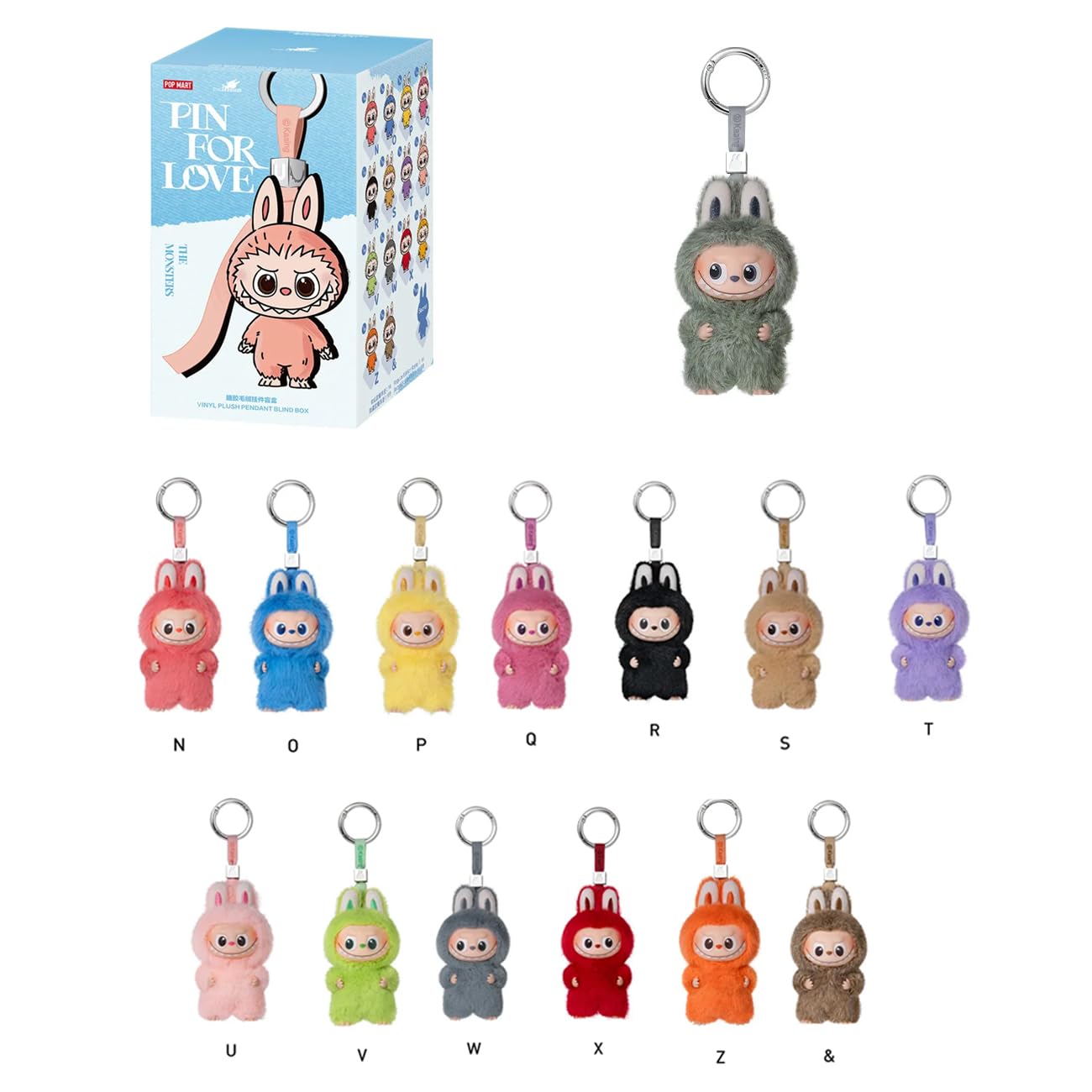 ラブブ　THE MONSTER PIN FOR LOVE シリーズ (N-Z) Labubu The Monsters Pin for Love Series (N-Z) BLIND BOX