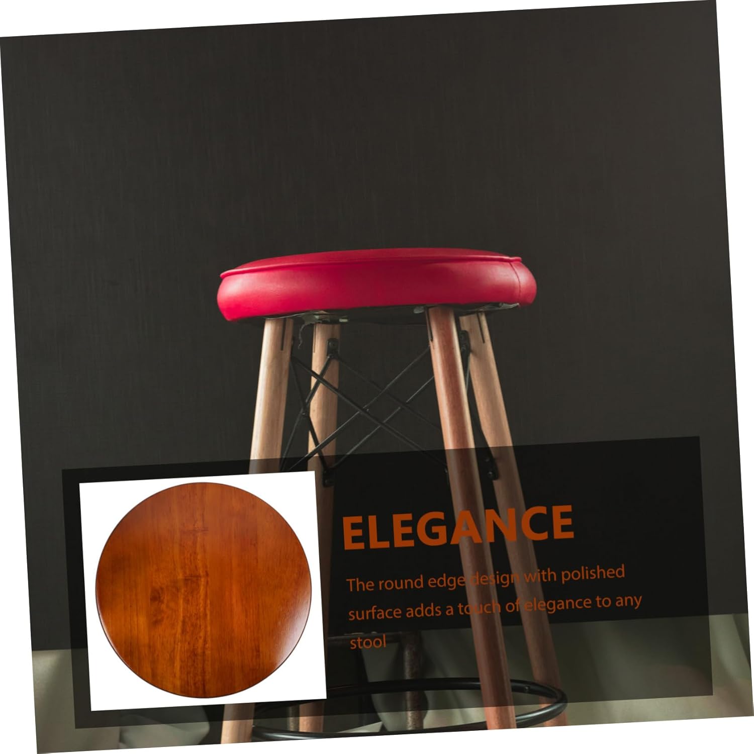 Round Rubberwood Stool Seat Replacement Smooth Wooden Surface for Bar Stool and Chair Seat for Round Stool Seat Replacement and Wood Stool Seat Supplies