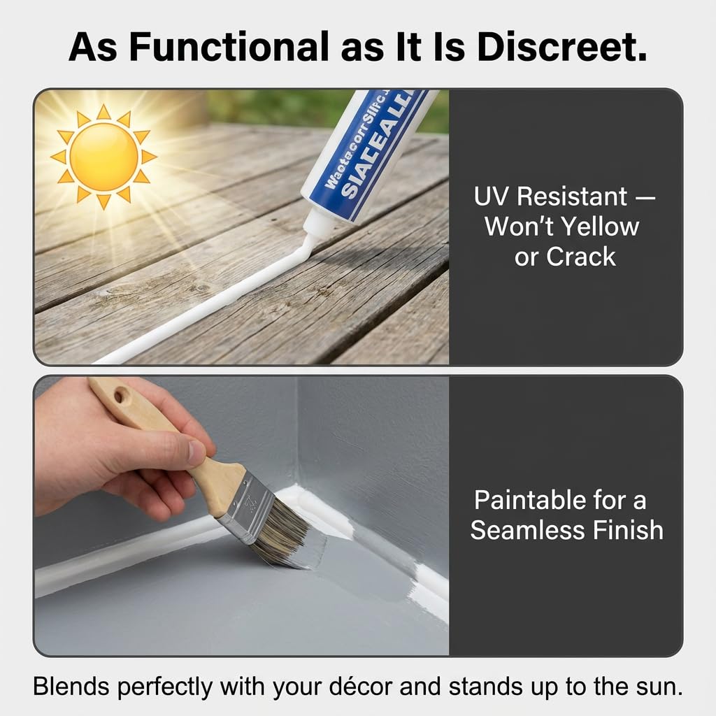 All-Purpose Super-Bonding Structural Sealant 9900 Waterproof Adhesive with Complete 5-Piece Tool Kit Metal Scraper Plastic Spreader Finisher and Gloves Strong Sealing Compound (Black)