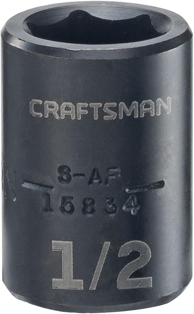 CRAFTSMAN Impact Socket, Shallow, SAE, 3/8 in. Drive, 1/2 in. (CMMT15834)