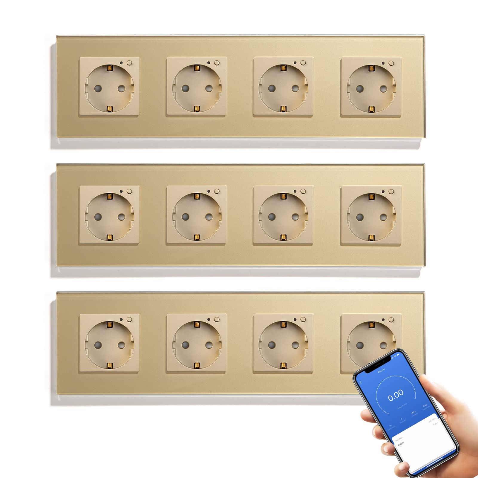BSEED Enchufe Inteligente con 20W USB y Tipo C,Mate Enchufe Pared Wifi con Medidor Consumo,Control Remoto por APP & Voz,Requiere Cable Neutro,1 Enchufe,Blanco 86mm — view 152