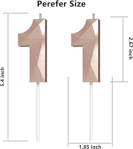 Miniatura 137 de Velas de cumpleaños con número (4 velas rojas) 3D con forma de diamante número Happy Birthday Cake Velas para fiesta de cumpleaños, boda, decoración