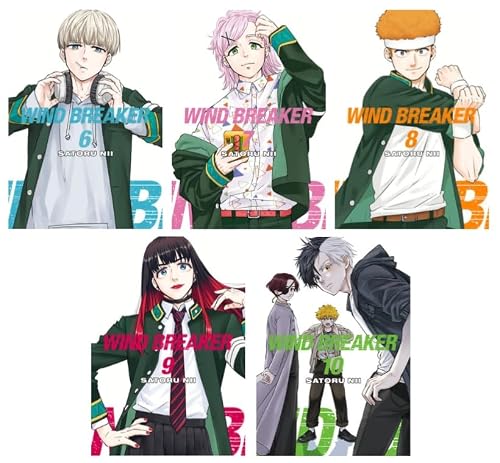 WIND BREAKER Manga Series 5-Book Collection Set II (Vol.6 to Vol.10) by Satoru Nii - Action-Packed Urban Drama and Street Fighting Manga