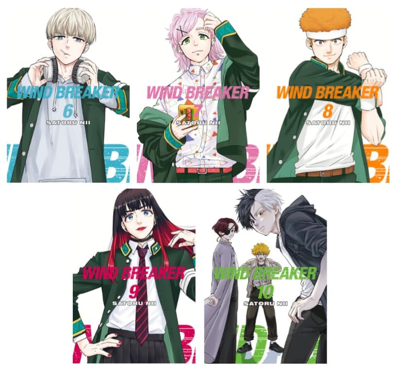 WIND BREAKER Manga Series 5-Book Collection Set II (Vol.6 to Vol.10) by Satoru Nii - Action-Packed Urban Drama and Street Fighting Manga      Paperback – July 23, 2025