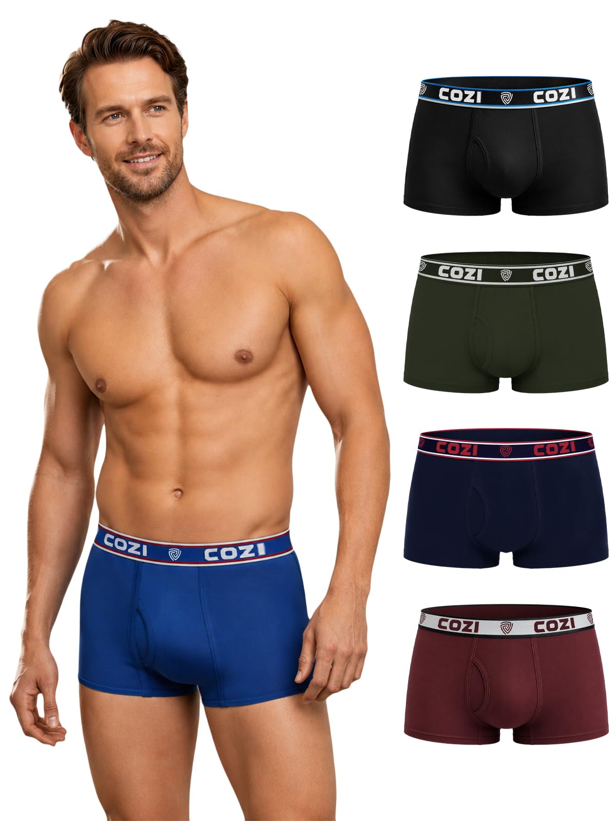 lux cozi Mens 100% Cotton Solid Mini Trunk | Mini Trunk for Men | Color and Print May Vary | Pack of 5-picture-19