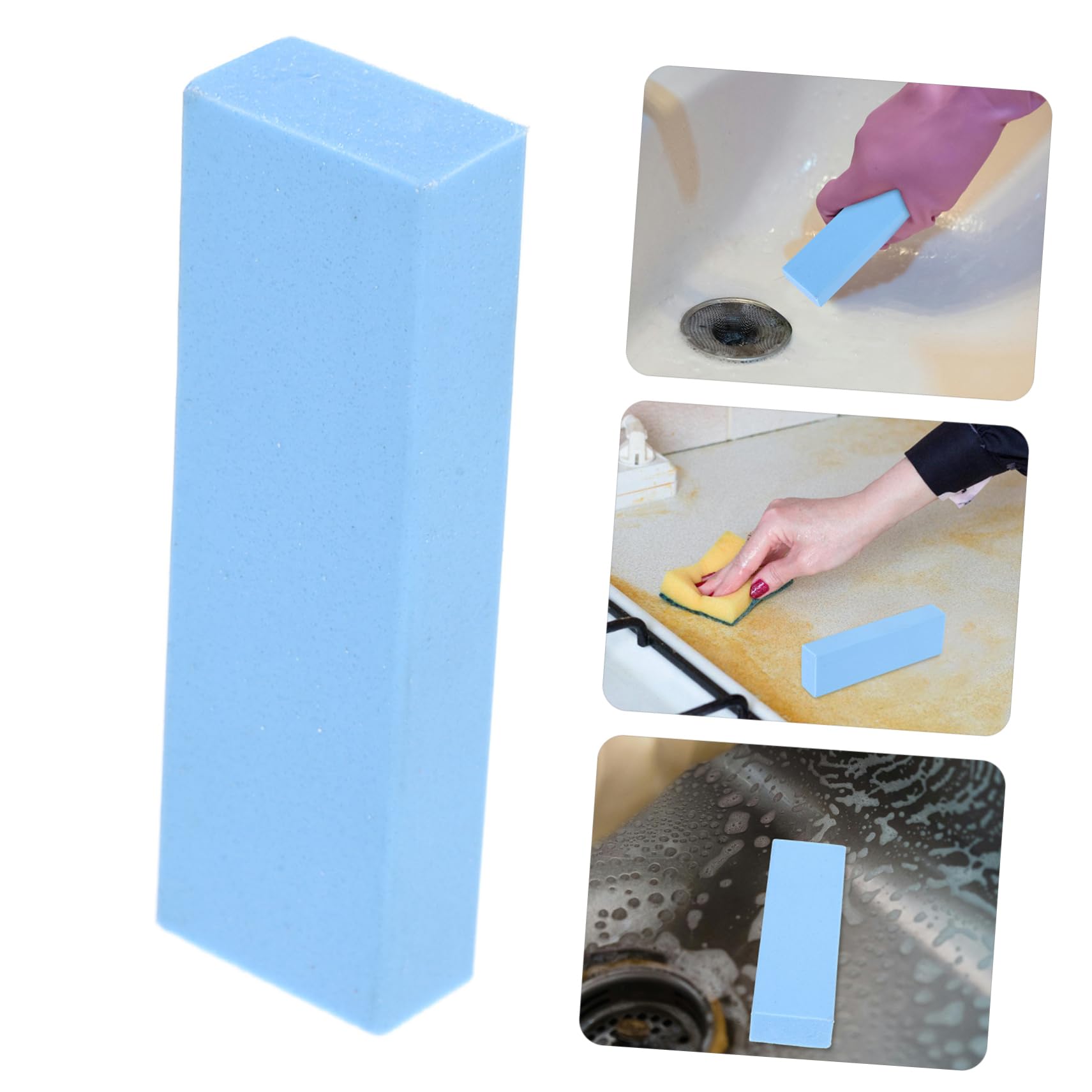 Mikinona Rubber Eraser Cleaning Block Gentle Abrasive Stone for Removing Hard Water Rings and Stains Kitchen Fixtures Compact for Easy Use Bathroom