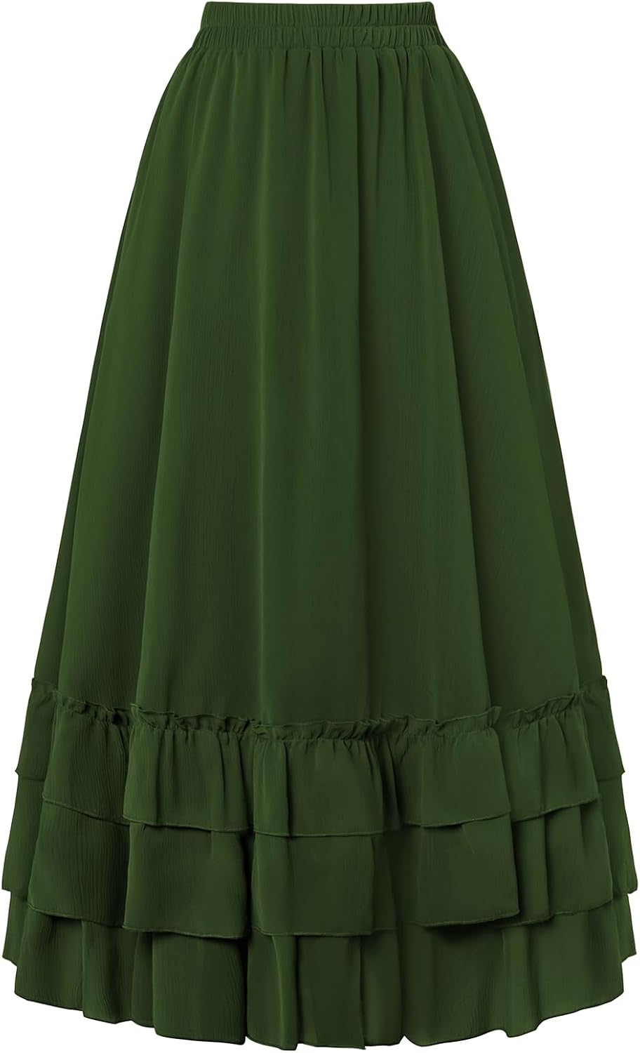 Scarlet Darkness Maxi Skirts for Women Long Renaissance Skirt Flowy Ruffle Tiered Skirt