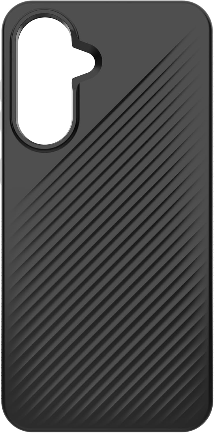 ZAGG Luxe Samsung Galaxy A56 5G Case - 10ft Drop Protection, Eco-Friendly, Wireless Charging Compatible, Slim Lightweight Design, Ripple Pattern for Secure Grip, Black