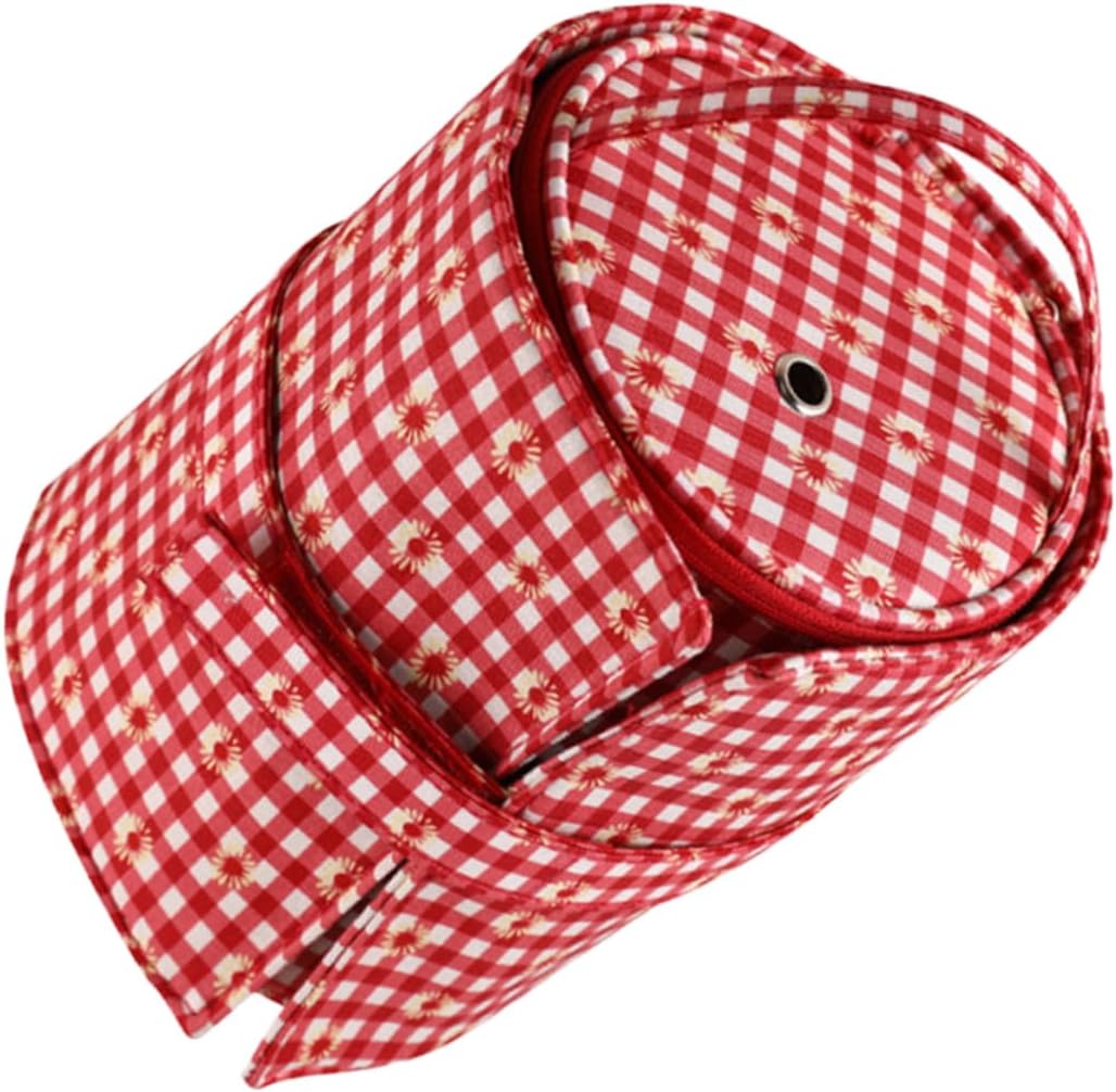 Angoily Crochet Project Bag Knitting Needle Storage Bag for Yarn Sewing Tools Carrying Case Portable Reusable Organizer