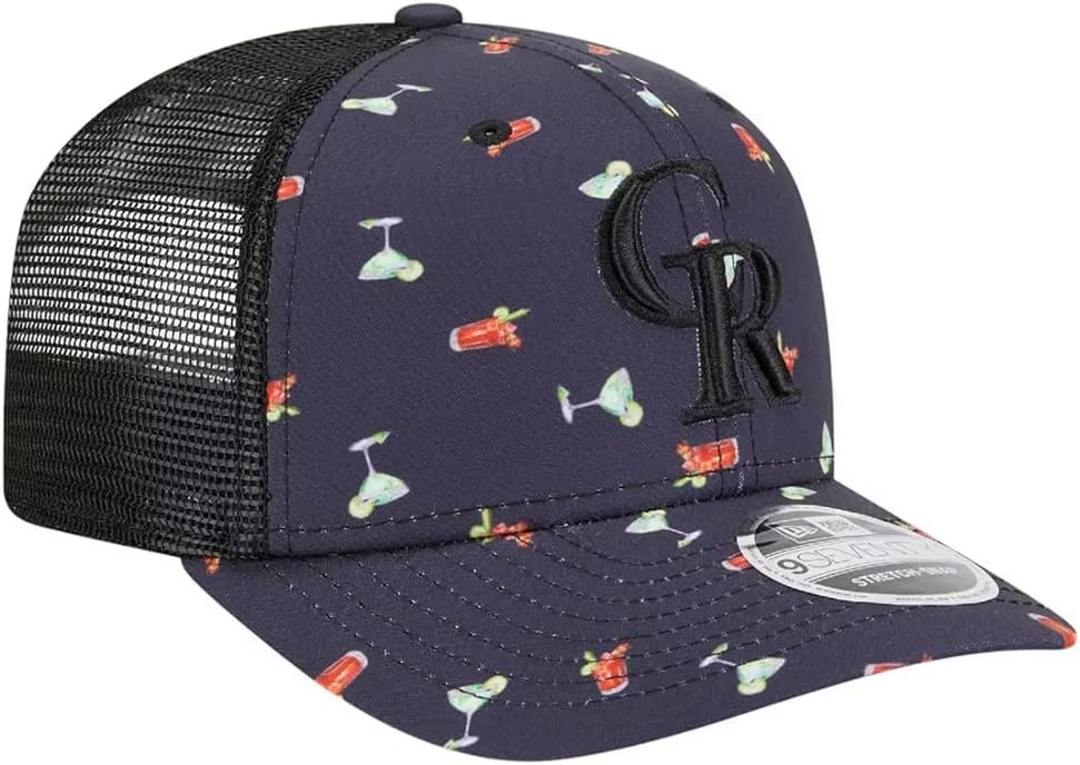 New Era Colorado Rockies 9SEVENTY Black Adventure Trucker Snapback Cap, Adjustable Hat - Image 3