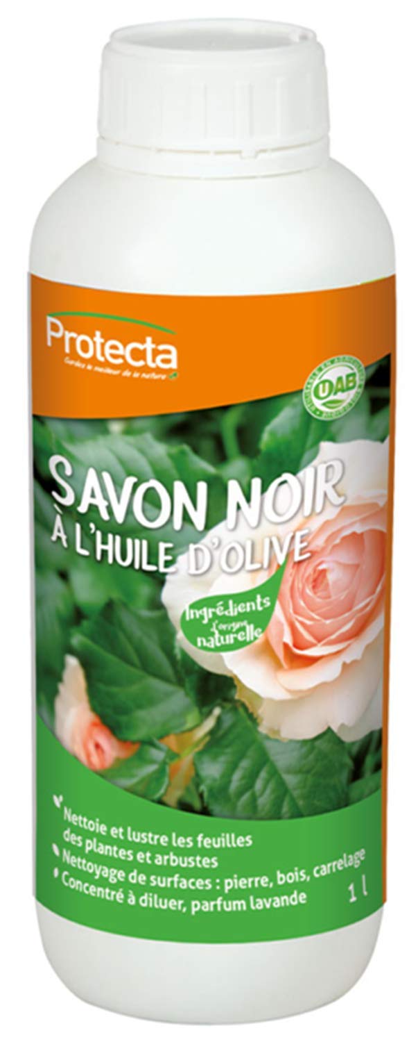 Protecta Savon Noir pour Le Jardin prêt à l’Emploi, s’Applique sur Le Feuillage pour Nettoyer Le miellat d'insectes et évite la fumagine, Taches Noires Qui réduisent ou stoppent la Croissance