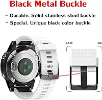 Vista 70 de ANCOOL - Correa para Garmin Fenix 5S, de ajuste fácil, de silicona suave de 20 mm de ancho, correa de reloj para Fenix 5S