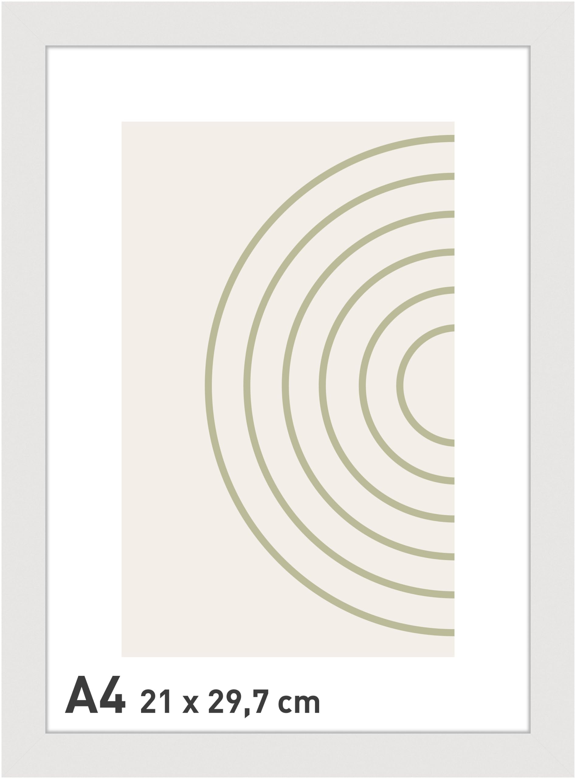 Accent By Nielsen White Velino Picture Frame - A4, 21X29.7cm - With Glass Front - Ready-To-Hang With Contemporary Poster Print