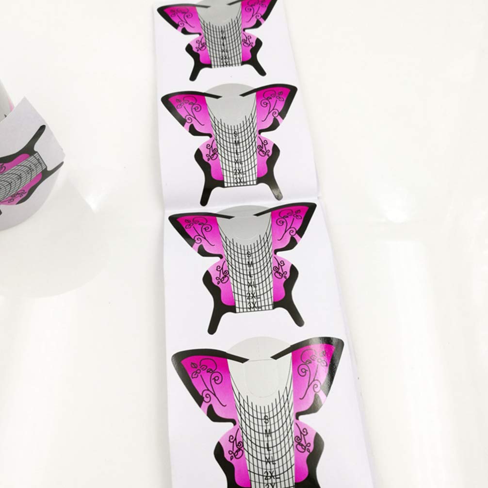 FRCOLOR Cartine Per Ricostruzione Unghie Estese 100 Pezzi Con Numeri Guida Strumento Per Unghie Gel Uv Accessori Nail Art Professionale E Uso Domestico