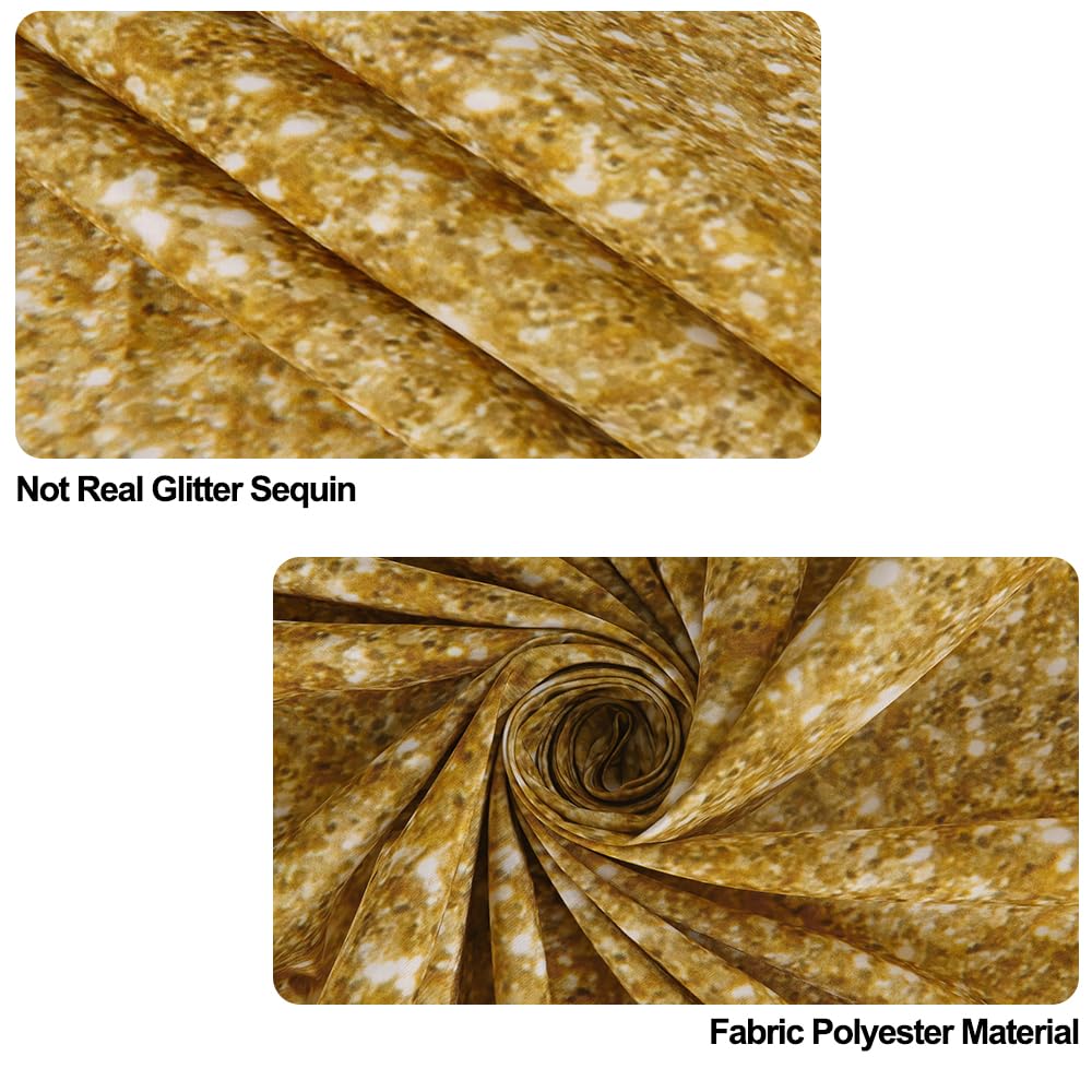 1,5x1,5 m Oro Glitter Paillettes Sfondo Rotondo Poliestere Lussuoso Dorato Fotografia Sfondo Cerchio Copertura Compleanno Matrimonio Nuziale Baby Shower Party Decor Banner Photo Booth Puntelli