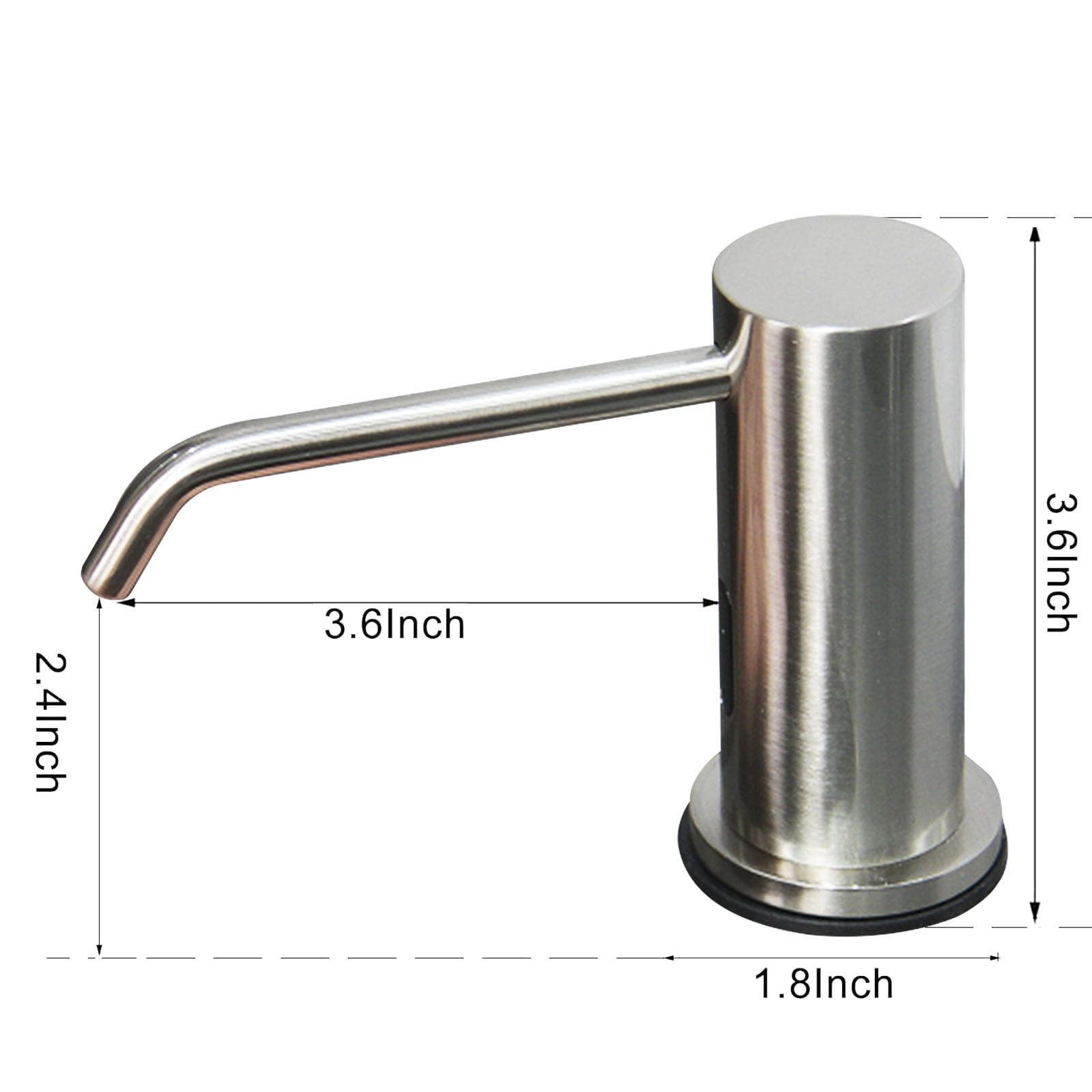 Dispensador automático de jabón sin contacto para fregadero de cocina, níquel cepillado, alta capacidad, material duradero, múltiples modos de fuente de alimentación, uso versátil, jabón