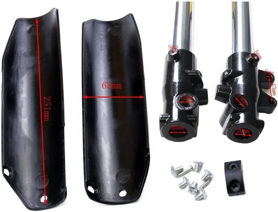 45mm/48mm Upside Down Front Fork 22mm Triple Clamp Front Brake Calliper for Pit Dirt Bike