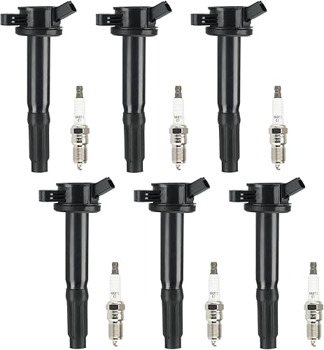 Paquete de bobinas de encendido + bujías de iridio para Ford Fusion 2006-2009, Mercury Milan, Lincoln Zephyr 2006, Mazda Tribute 2009, 3.0L V6,