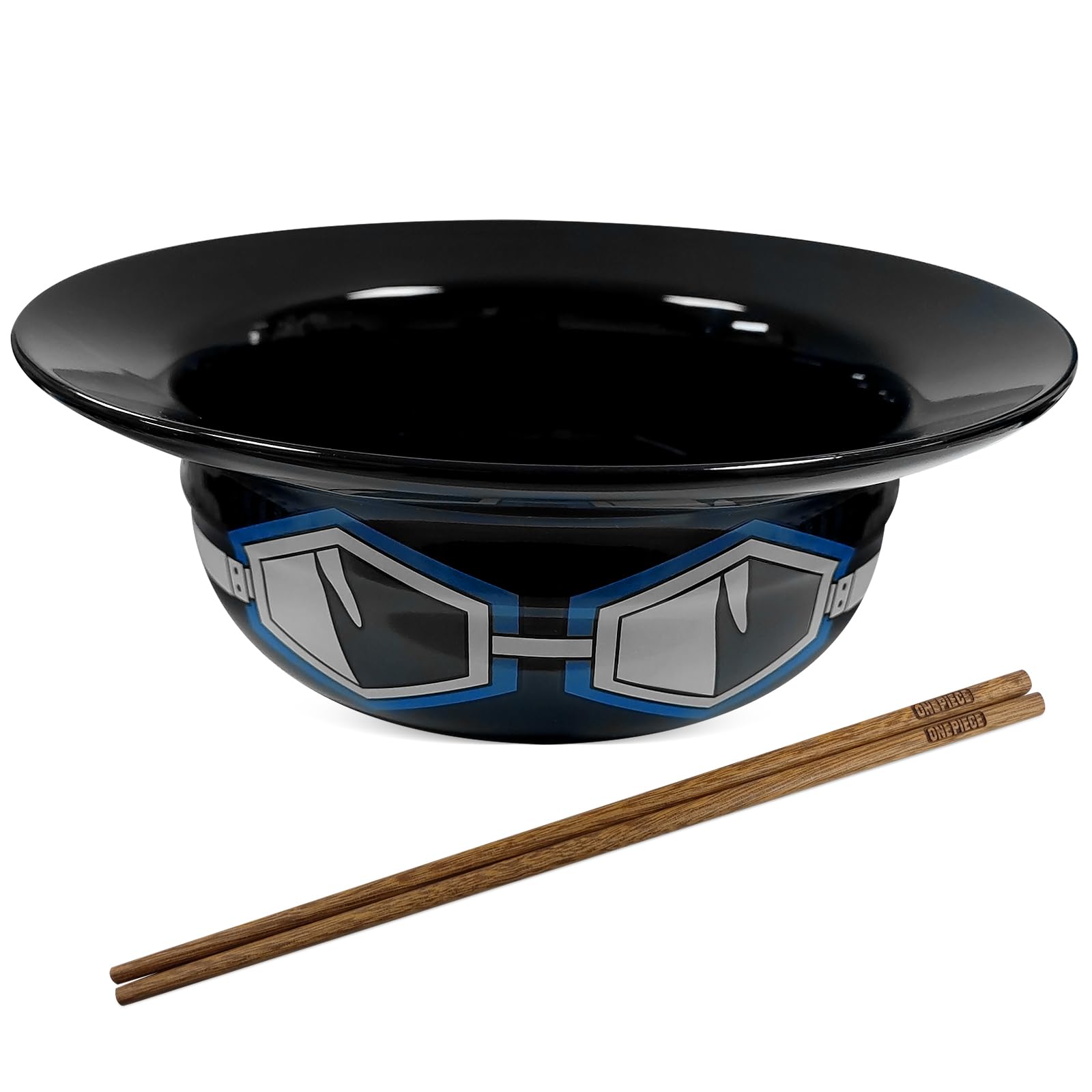 Bol Ramen Anime Chapeau De Paille - Céramique Avec Baguettes - 20oz - Idée Cadeau Fan Japon