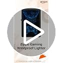 Image of Zippo Gaming Black Matte Windproof Pocket Fuel Refillable Lighter, BIS Certified
