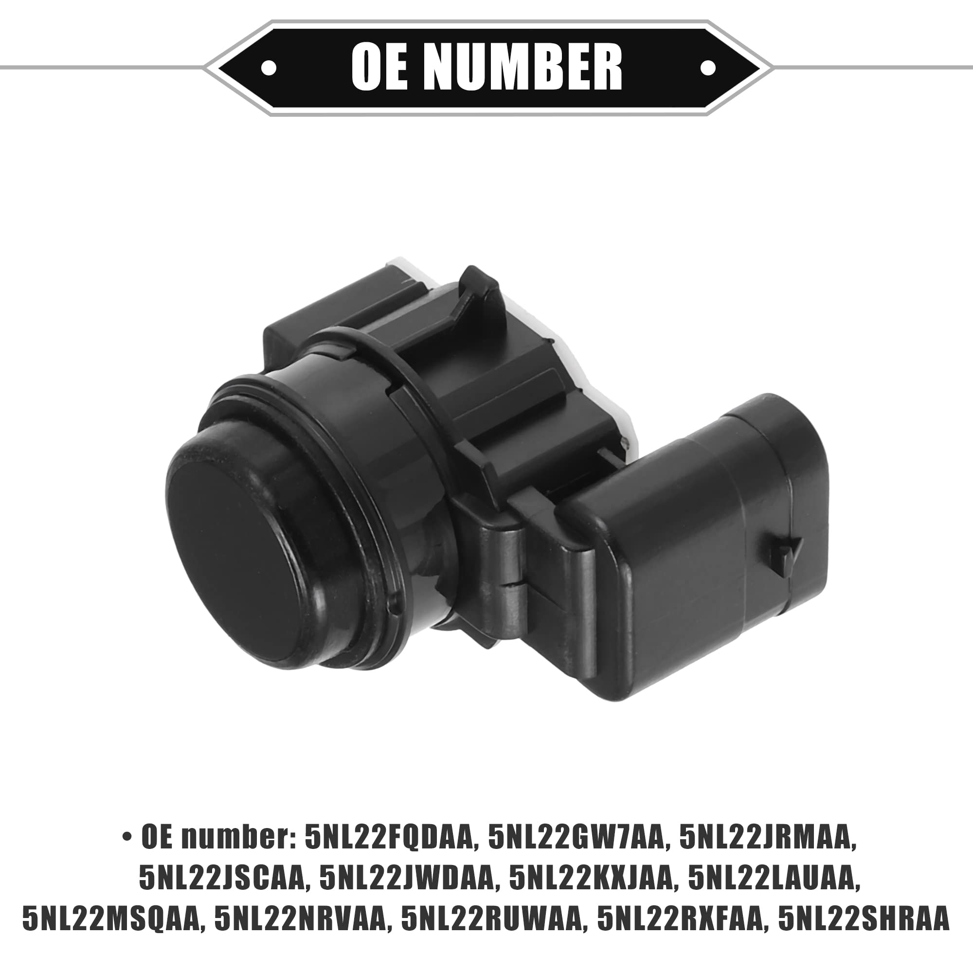 QUARKZMAN 4pz PDC Retromarcia Parcheggio Assistenza Sensore Compatibile per Dodge, Nero