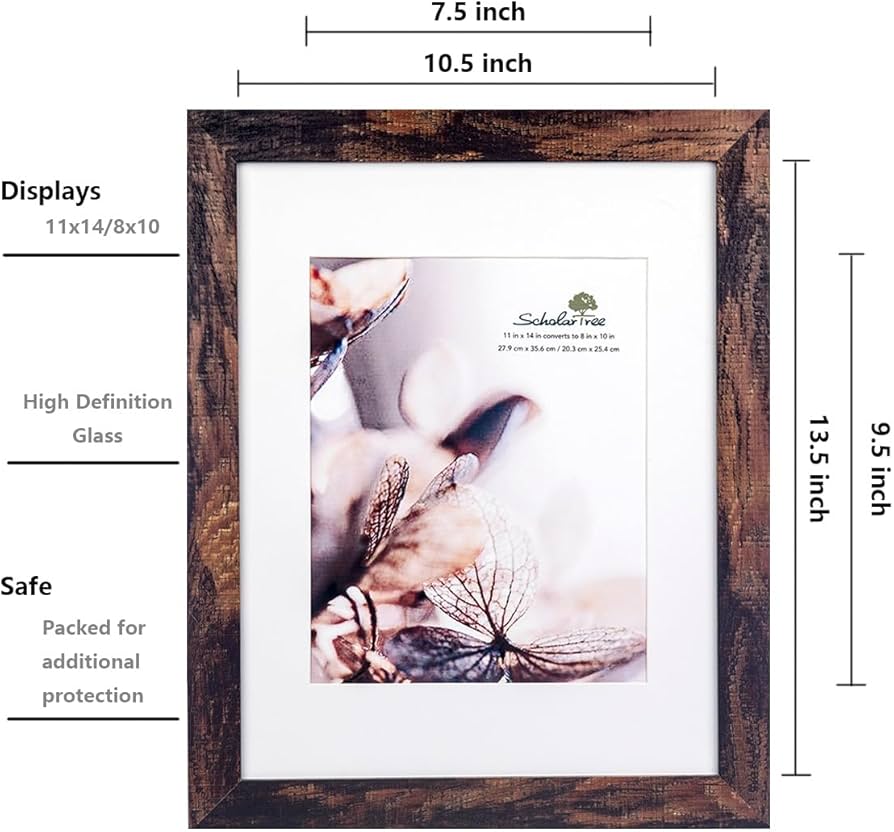 Amazon.co.jp: Scholartree 木製ブラウン 11x14インチ 写真フレーム