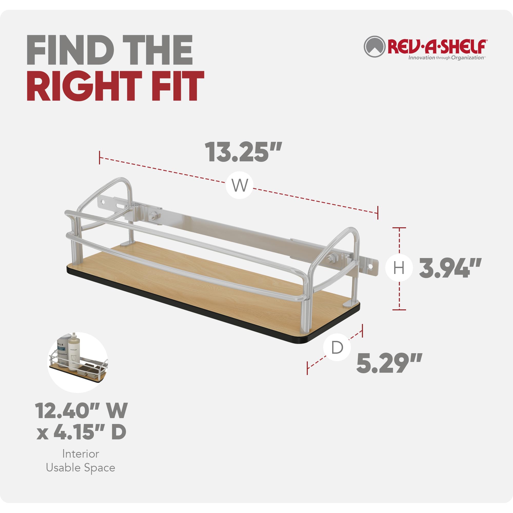 Rev-A-Shelf Organizer do przechowywania drzwi stalowych