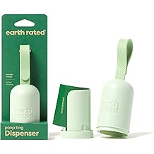 Earth Rated Dog Poop Bag Holder, Durable and Leakproof, Unscented, Dispenser with Starter Roll