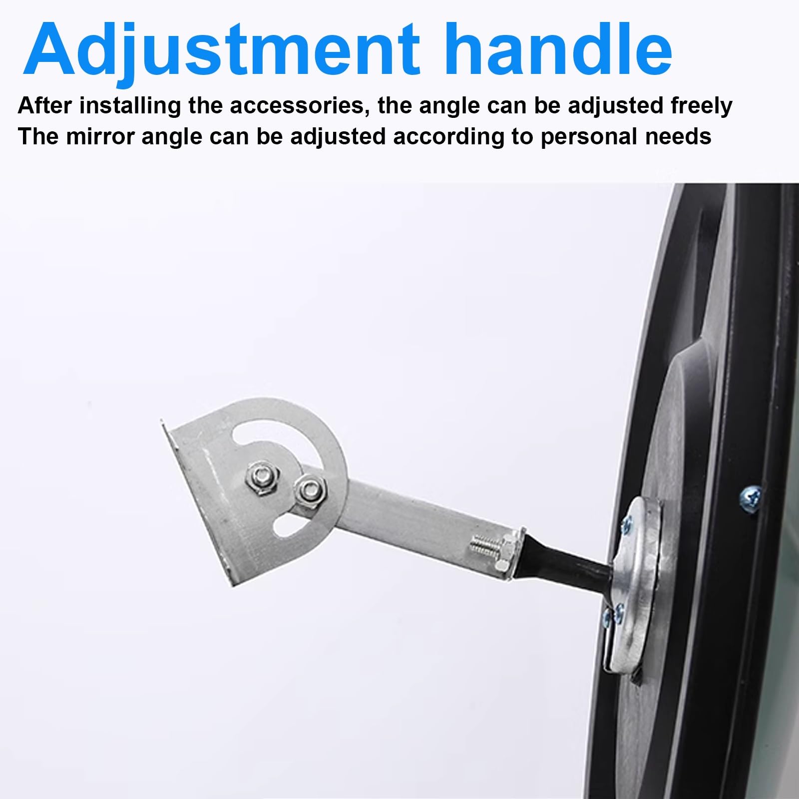 Wypukłe lustro drogowe, Convex Blind Spot Mirror Black Multiple Sizes Adjustable Bracket 160 degree