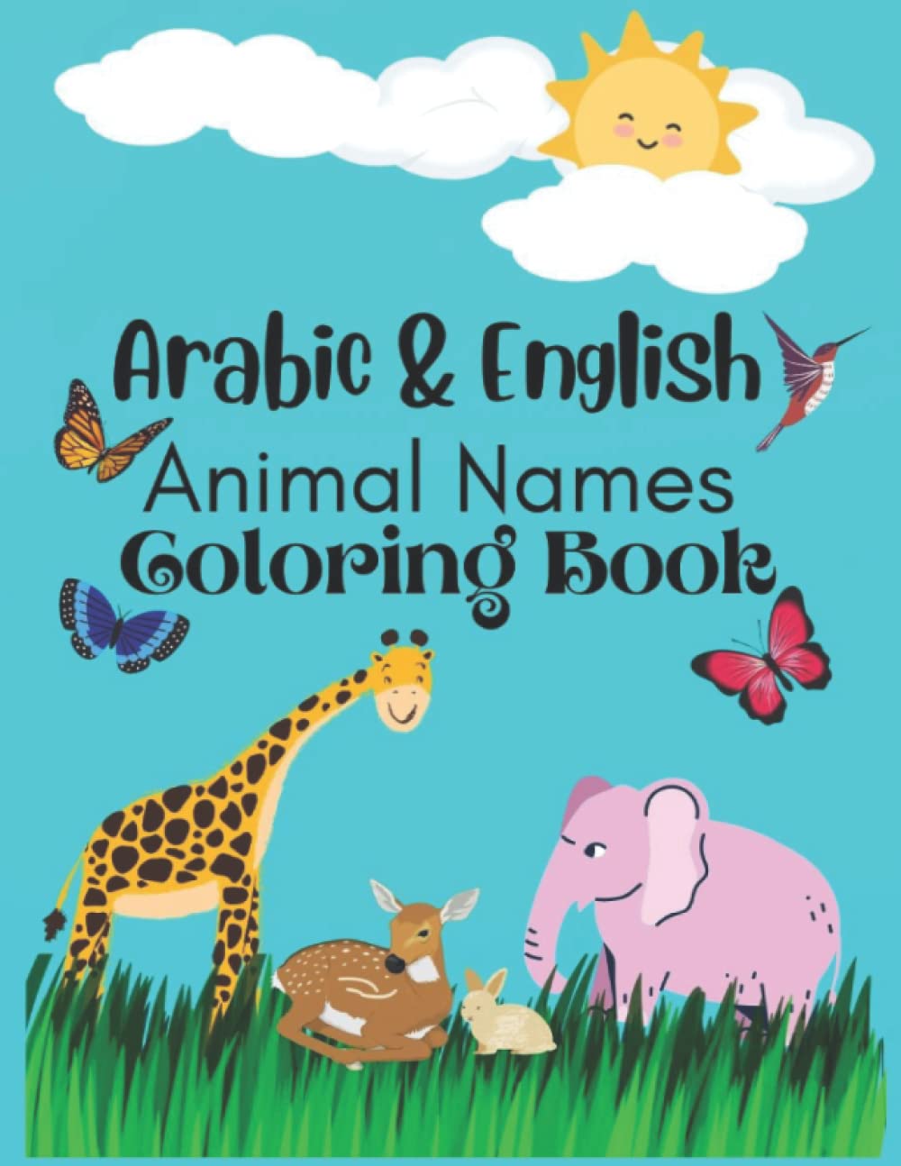 Buy Arabic & English Animal Names Coloring Book The first Arabic