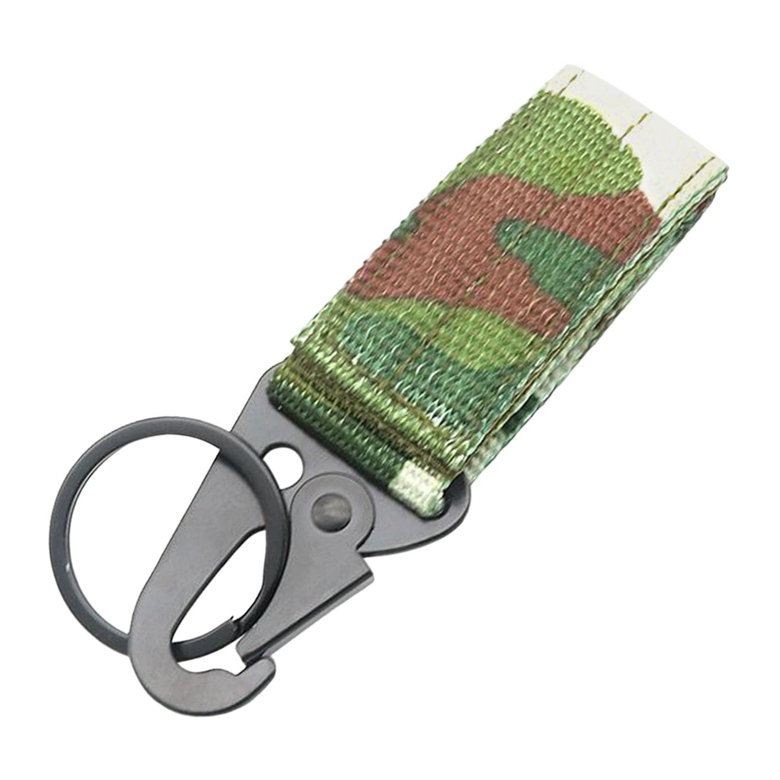 CALANDIS Nylon Webbing Buckle Hanging Belt Key Hook for Outdoor Activities Climbing Green Camouflage-image-38
