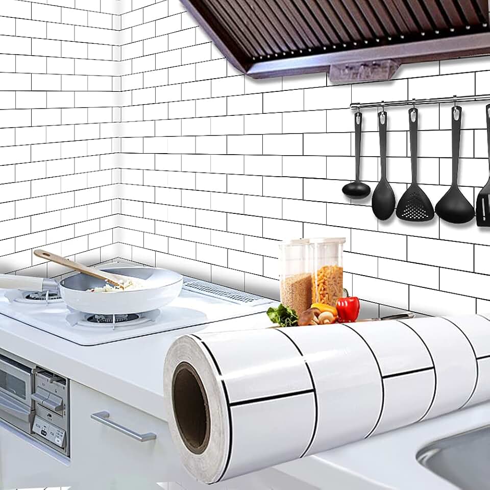 white brick backsplash