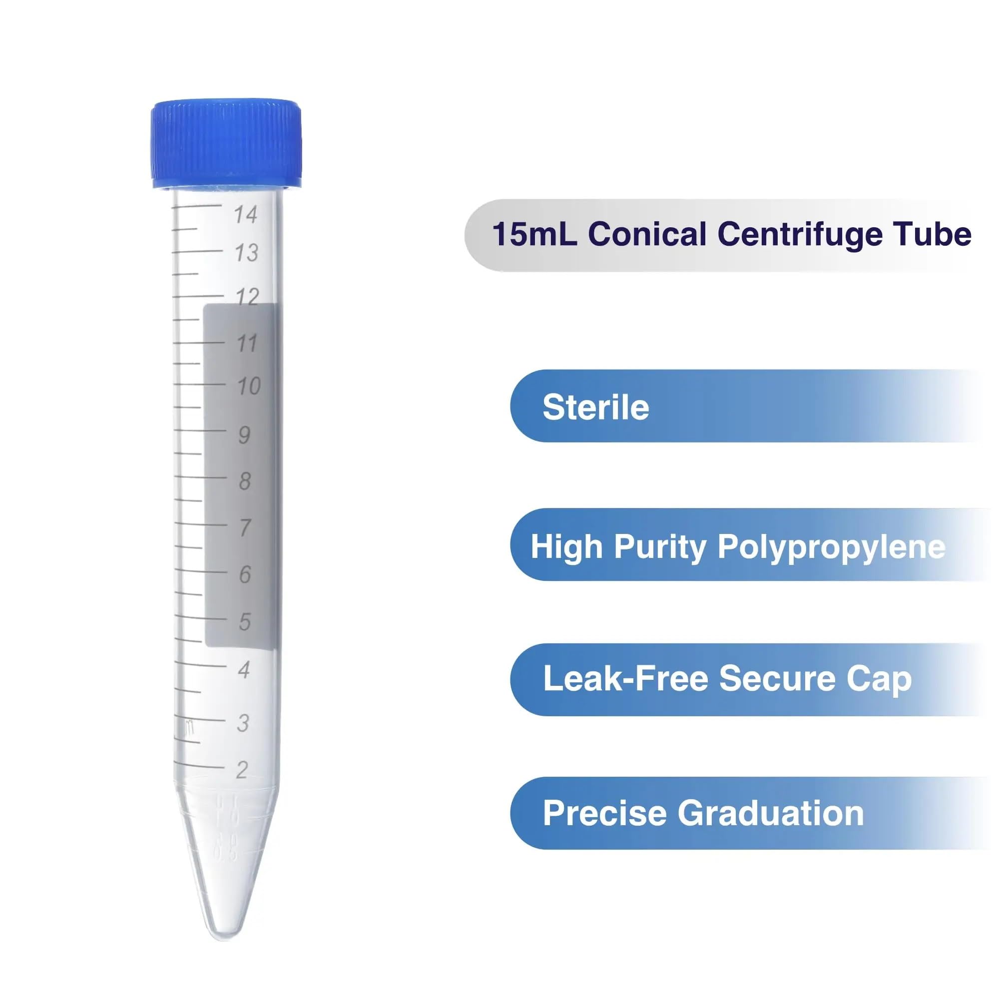 Provette coniche for centrifuga scientifiche da 15 ml, 100 pezzi, provette in plastica con tappi a vite, provette da 15 ml con coperchi, arancioni