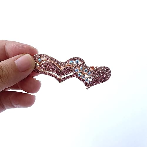 Miniatura 2 de Briskyloom 3 piezas de diamantes de imitación vintage retro pasadores de pelo brillantes de diamantes de imitación de metal francés clip accesorios