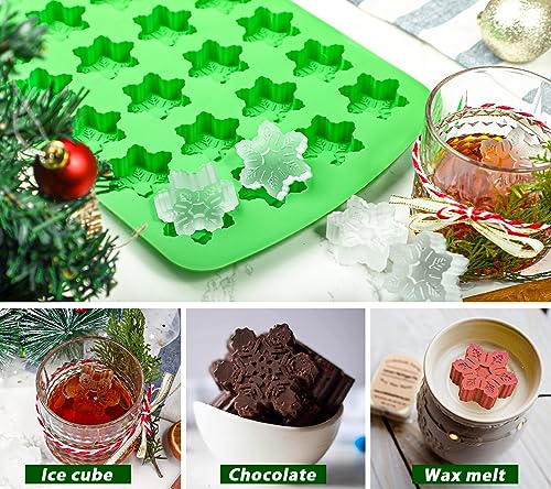 Webake WA23037 Snowflake Ice Cube Mold Silicone 24-Cavity Christmas Ice Cube Tray thumb #1