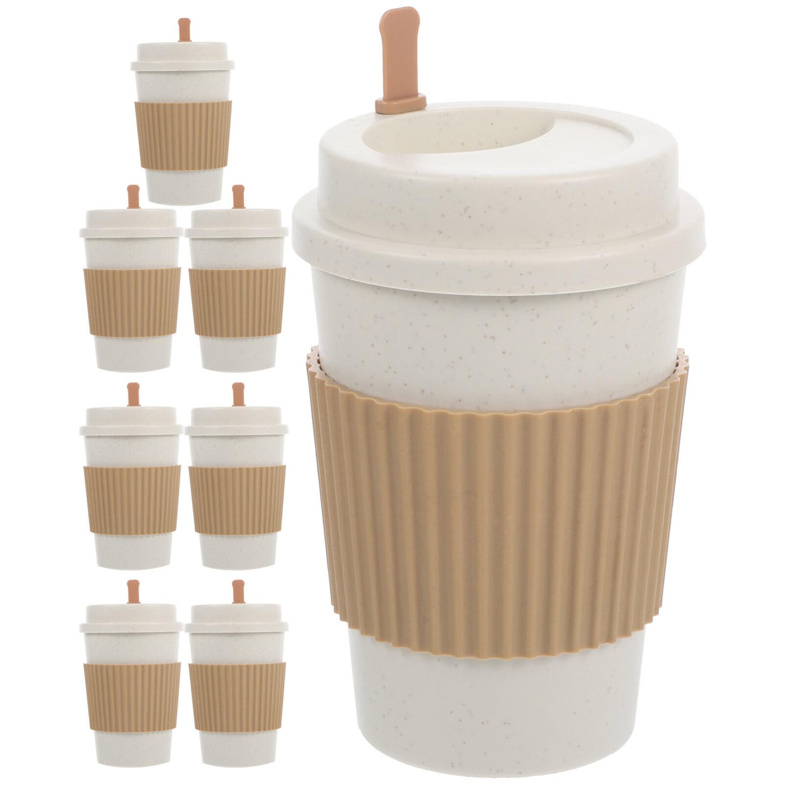 Amazon.co.jp: SOLUSTRE 8個 使い捨て コーヒー カップ 蓋付き