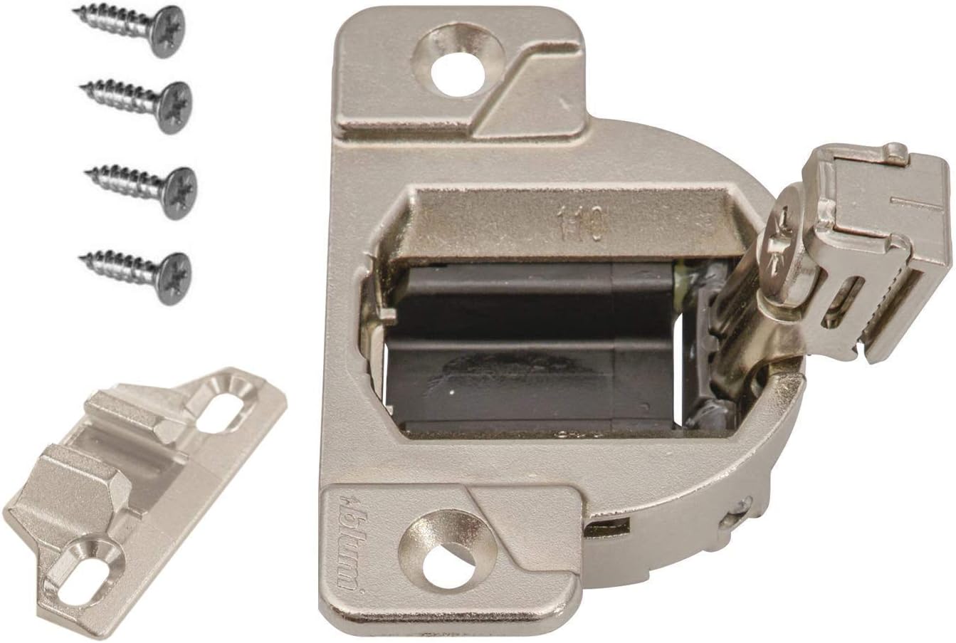 Blum33.3600 110 Degree Compact 33 Hinge Cup with 1 3/8 Overlay mounting Plate (Part# 133.0240) Pack of 2 Sets