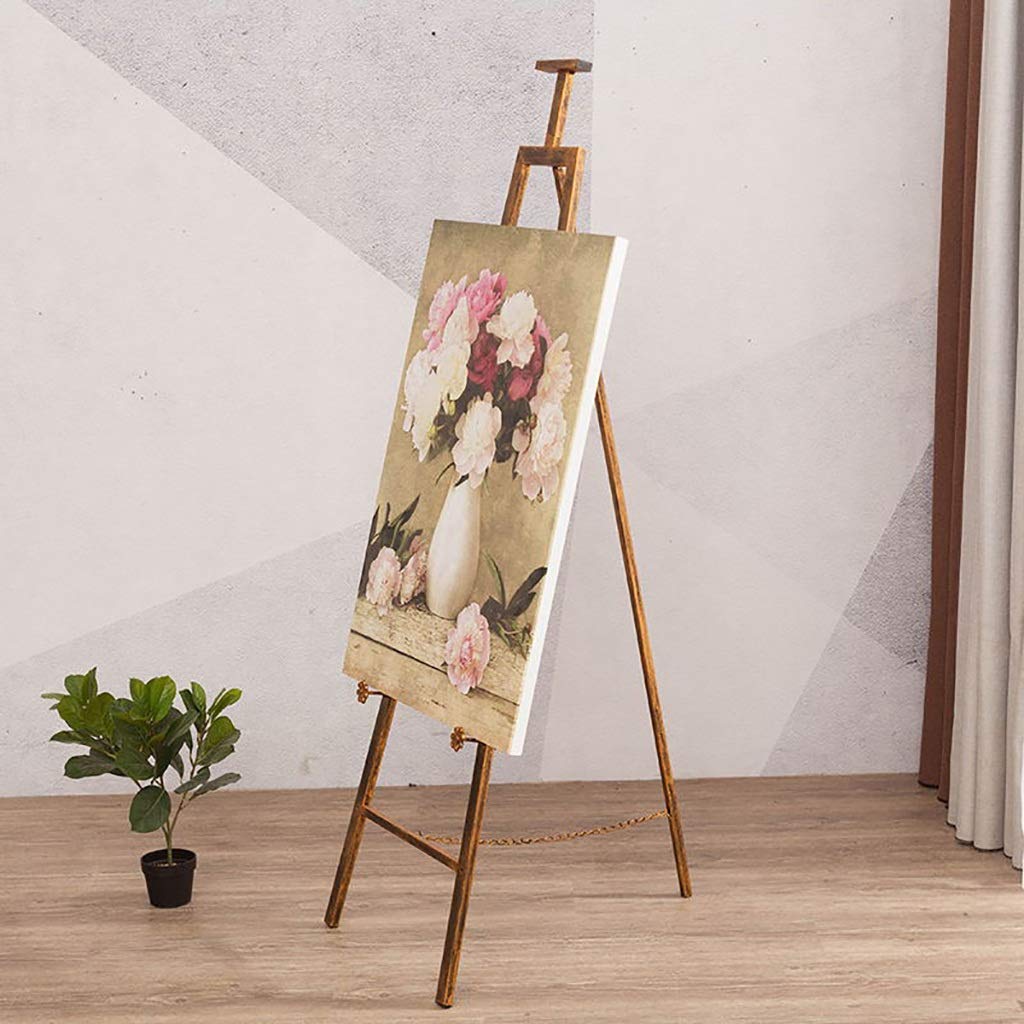 Caballete de artista multicolor de pie – Soporte plegable de 150 cm de hierro forjado para Ptings, dibujos y obras de arte, perfecto para artistas y exhibiciones de arte
