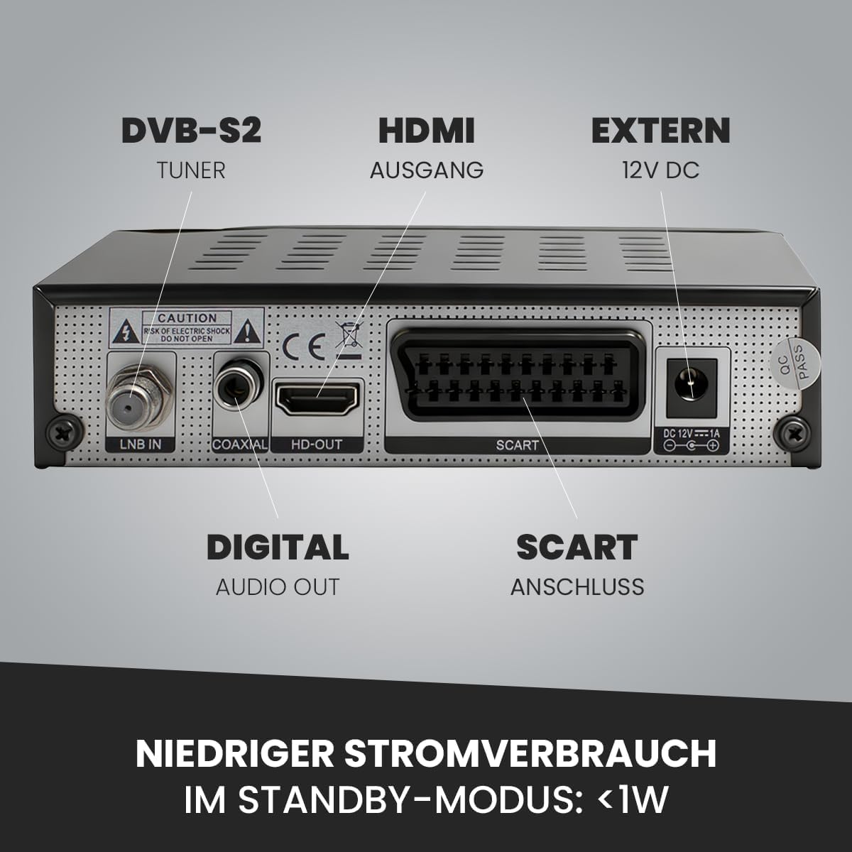 [ Test MOLTO BUONO, Note 1.1 *] AXRED S90 Plus HD ricevitore satellitare + cavo satellitare, con funzione di registrazione, compatibile HD, ricevitore satellitare digitale per parabola satellitare