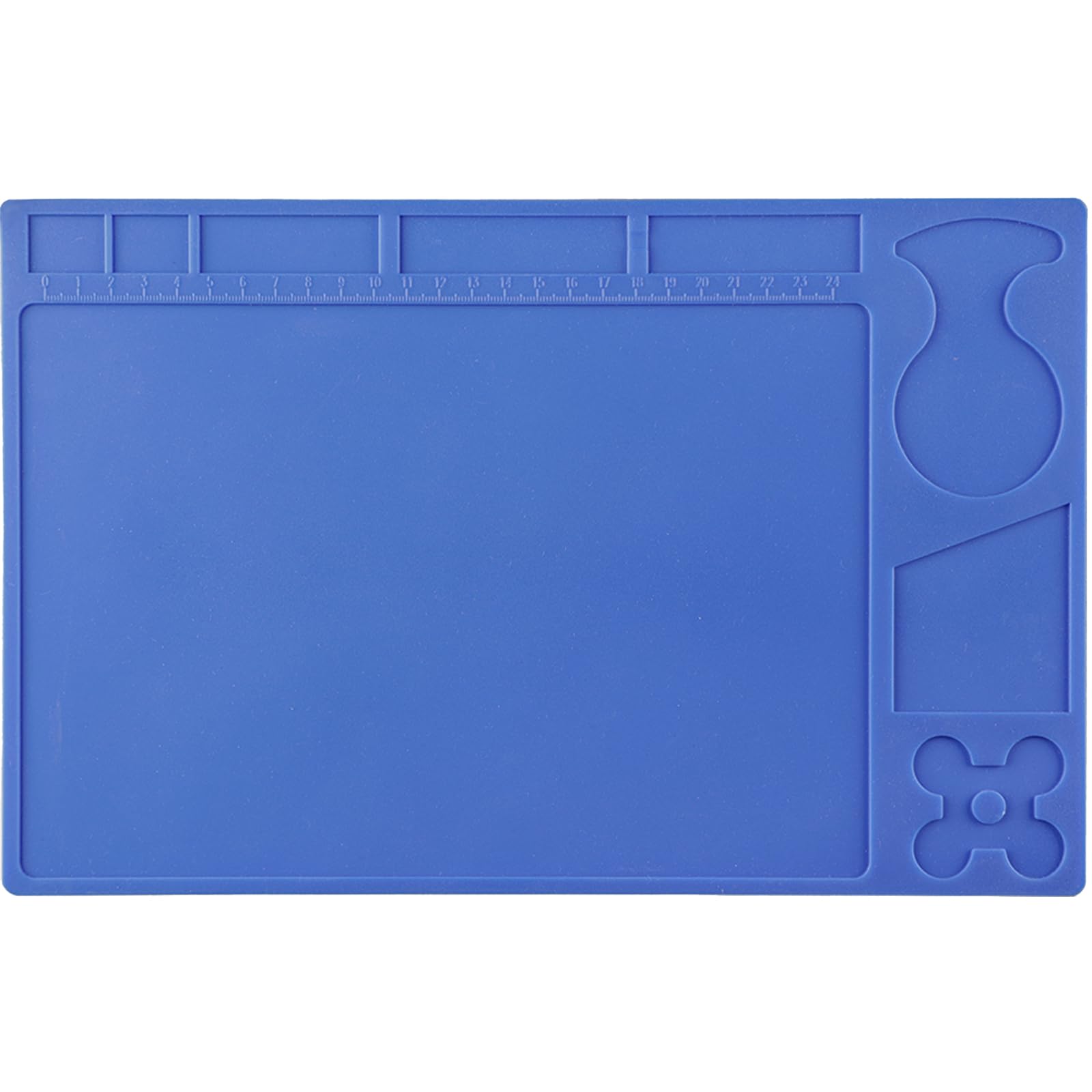 YIHUA M150 Heat-Resistant Soldering Mat Dimensions 330x209x3mm with Multiple Storage Slots, Built-in Ruler