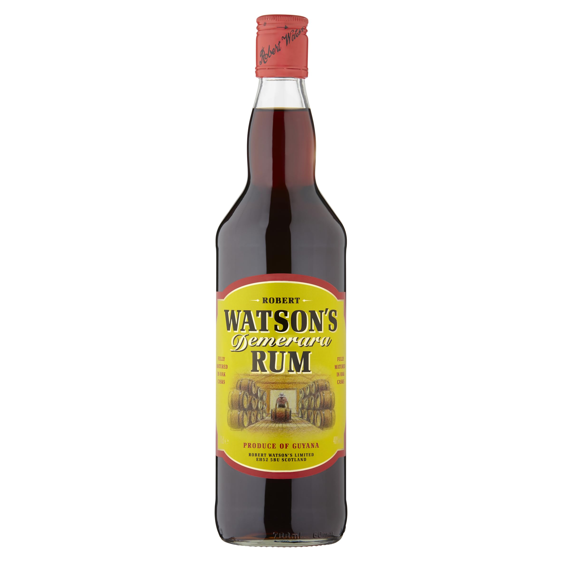 Watsons Demerara Rum 70cl | 40% ABV | Blend of Oak Matured Rums from Guyana | Blackcurrants, Dates and Demerara Sugar | Ideal for Gifting
