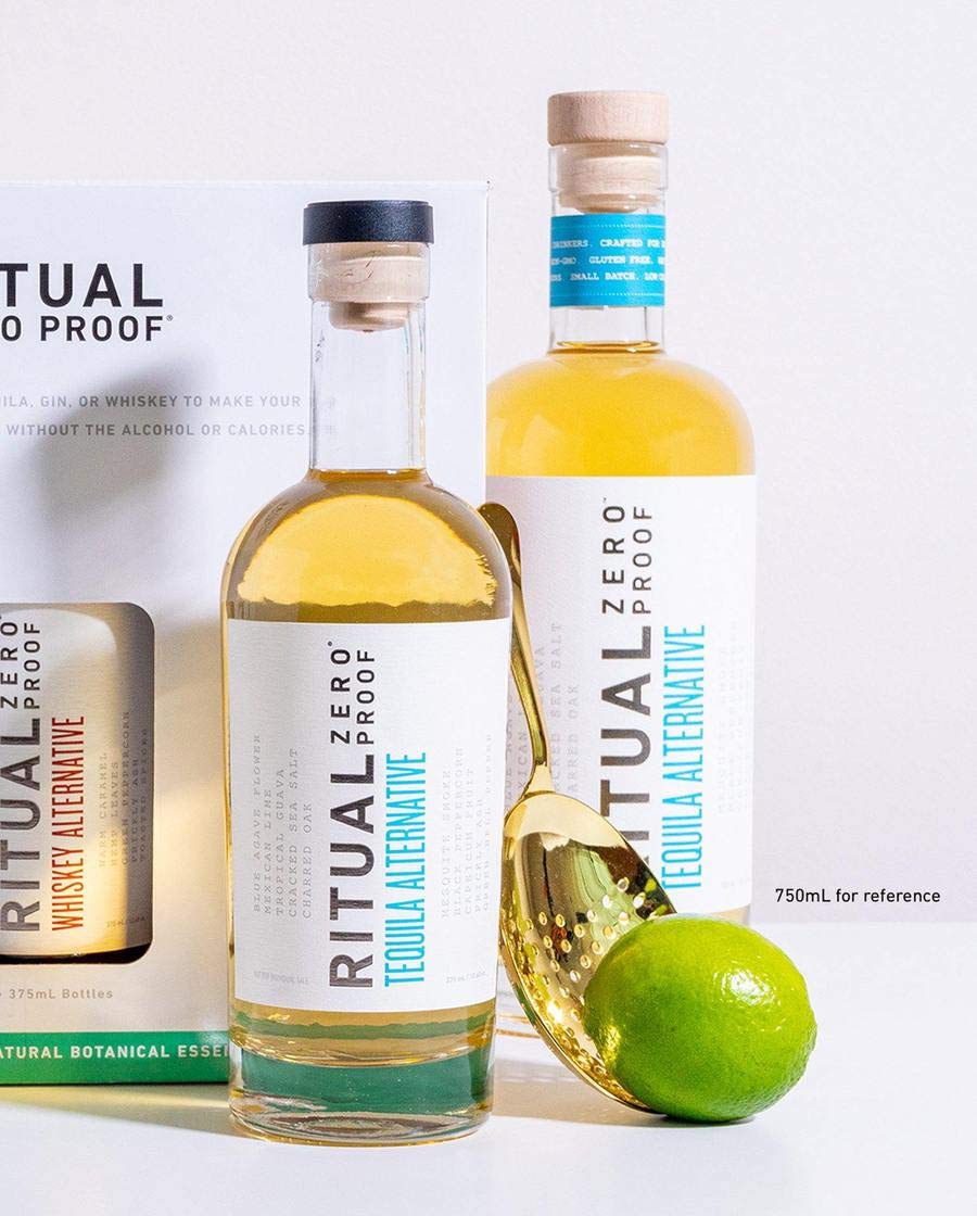 Ritual Zero-Proof Gin, Tequila & Whiskey Alternatives | 12.7 Fl Oz (375ml) Each Variety Pack | Award-Winning Non-Alcoholic Spirits | Low & Zero Calories | Keto, Paleo & Low Carb Diet Friendly