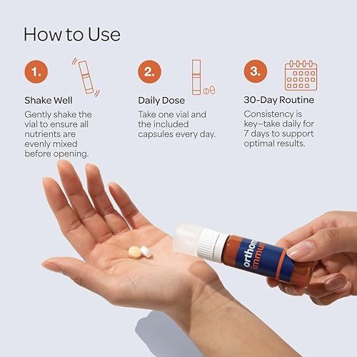 Vista 14 de Orthomol Polvo inmunológico, suplemento de apoyo inmunológico, suministro de 30 días, vitaminas A, B, C, D, E, zinc, yodo Polvo 30d
