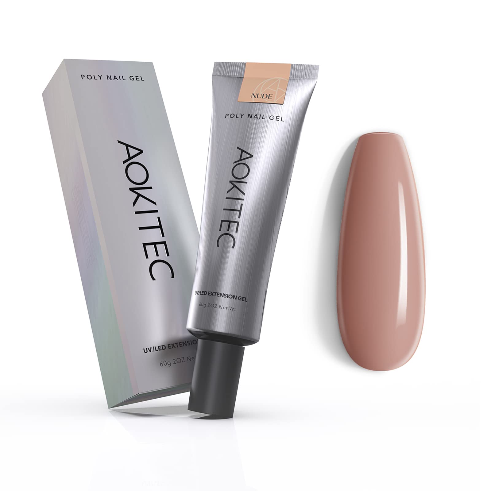 60ml Nude Poly Extension Nail Gel Quick Building UV Nail Extension Gel Gel Nail Enhancement Manicure Salon and DIY Nail Art Decoration for Beginners,Pro nail tech and Nail Art Lovers