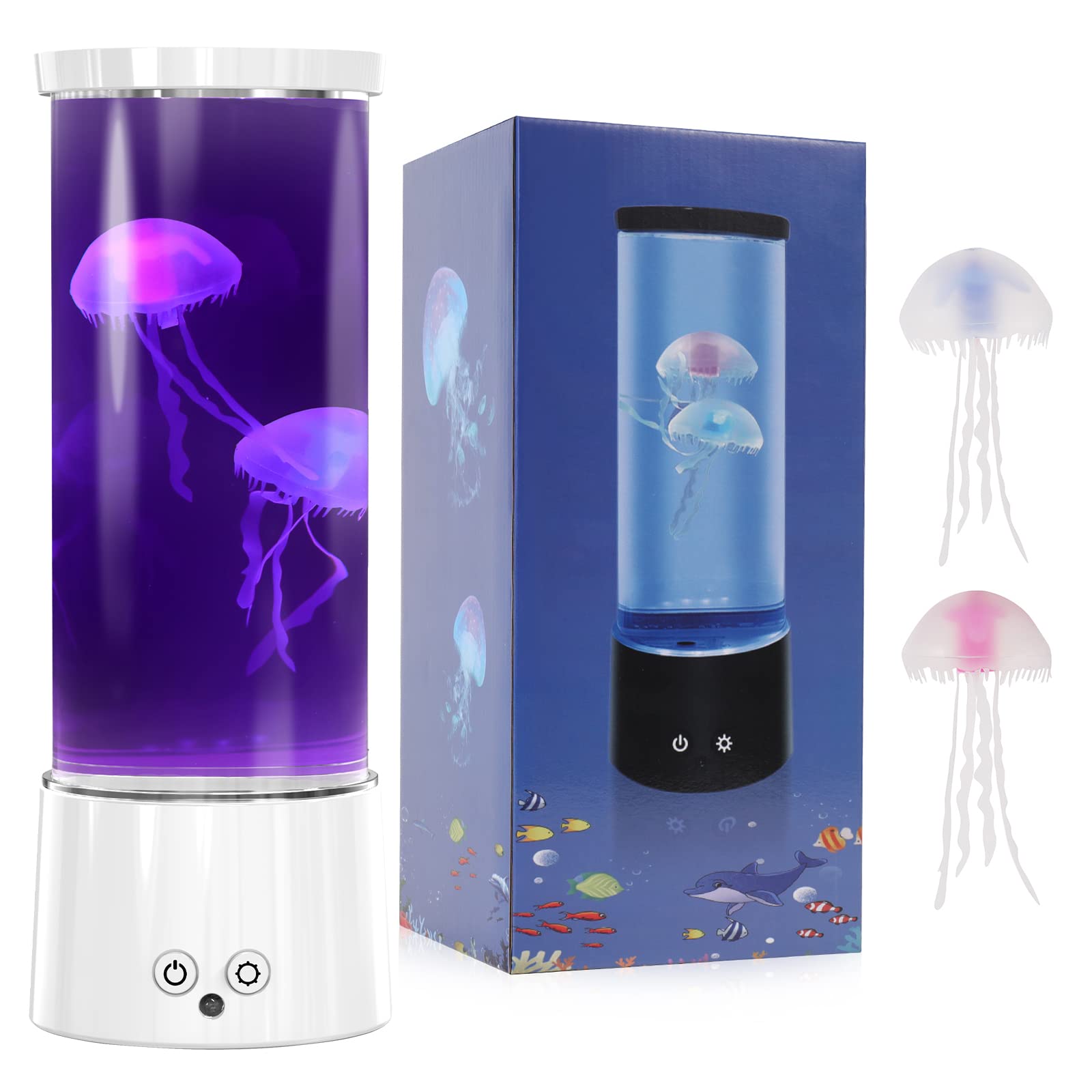 Lampe Meduse Lumineuse Aquarium 17 Couleurs Changeantes Jellyfish Lamp Avec Télécommande