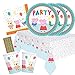amscan/spielum Set da 41 pezzi Peppa Pig, piatti, bicchieri, tovaglie, cannucce per 8 bambini